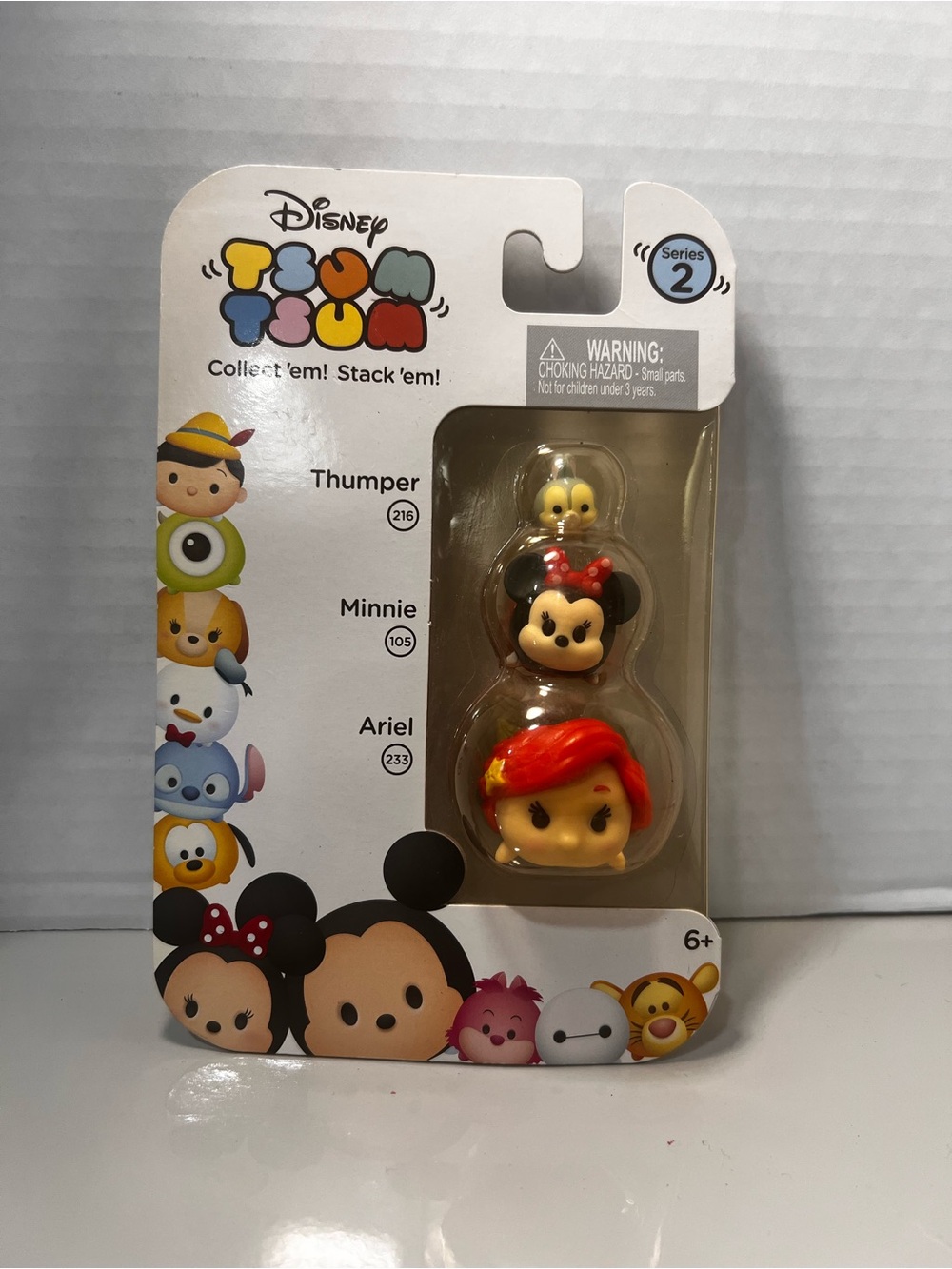 Disney Tsum Tsum Series 2 Thumper Minnie Ariel 3-Pack Sealed JAKKS 2016